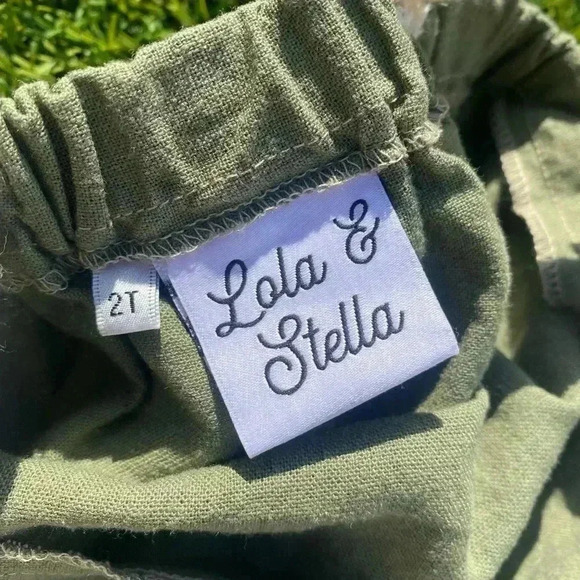 Lola & Stella Overalls Green Size 2T - Picture 3 of 3